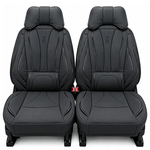 m-474 روکش صندلی طبی VIP پراید 132 تمام چرم مشکی نوار پیانویی